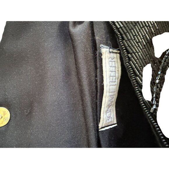 BONWIT TELLER Vintage Black Beaded Cocktail Bag - Picture 6 of 10